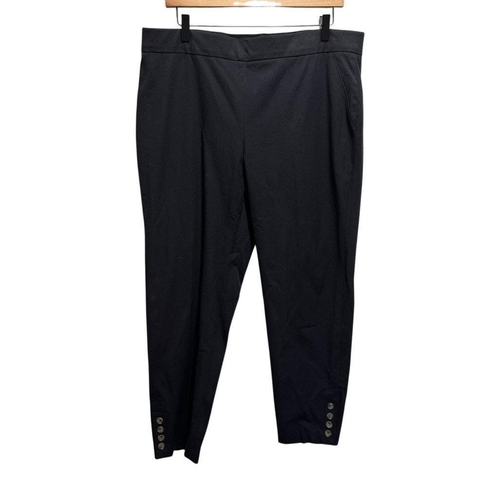 Laura Plus Cropped Pull on Pants Button Ankle Detail Size 16